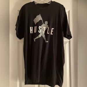 Baseballism “Hustle” shirt with Baseballism logo